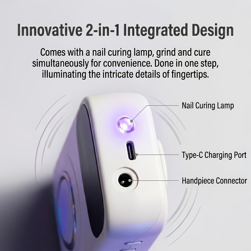 Portable Multi-Functional Nail Polish Machine with Curing Light