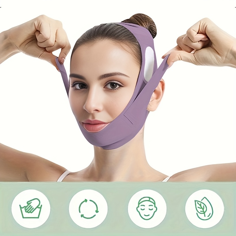 item picture v face lifting mask adjustable for reducing double chin face tightening breathable   shaping bandage reusable