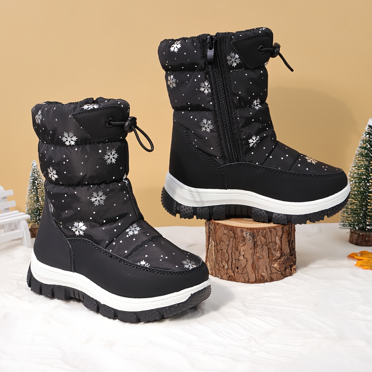 Meisjes Winter Sneeuwlaarzen - Verdikte Warme Anti-Slip Traction Tread