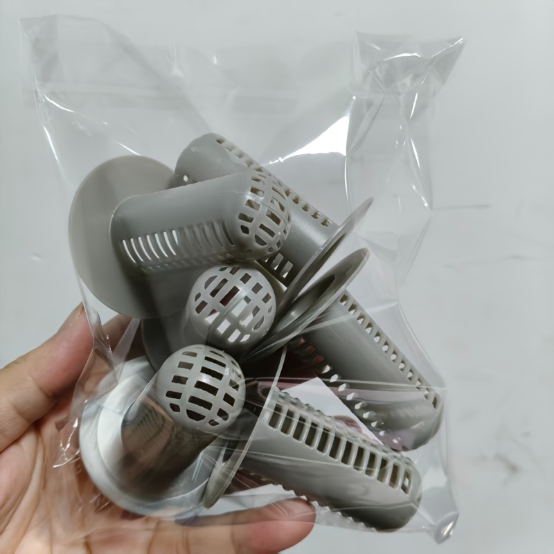 6pcs Plastic Drain Hair Catcher, Sink Strainer For Bathroom Shower And Basin, Clog Drain Filter