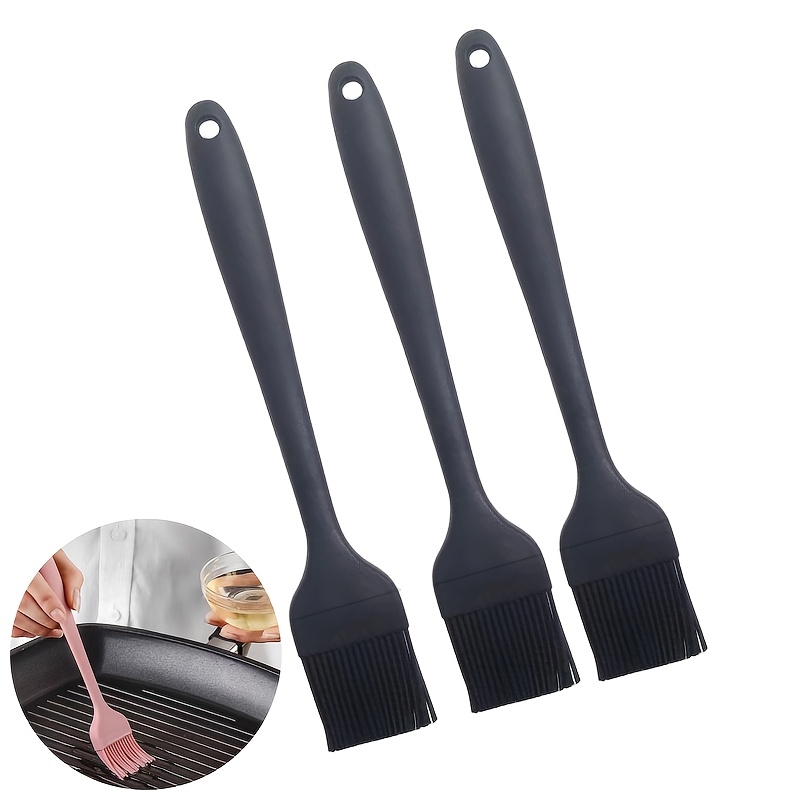 TEMU Set Of 3 Silicone Oil Brushes For Grilling, Resistant To High And Low Temperatures, Durable And Not Prone To Aging. Food-grade Tools Are Perfect