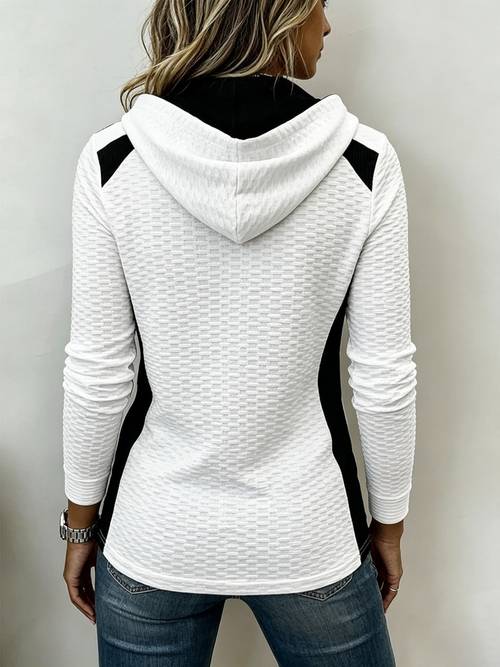 frühling/herbst leichter, reifender stil kapuzen henley neck sweatshirt alltagsspielzeug vielseitiges freizeitoberteil