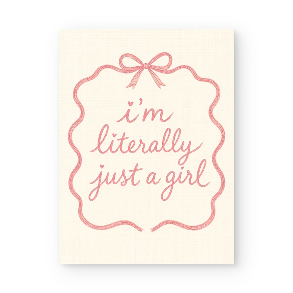 TEMU 2d Flat, Modern Minimalist " " Wall Poster - Vertical Feminine Letter Print Suitable For Girls Teens Women, Decor For Bedroom, Aesthetic Room