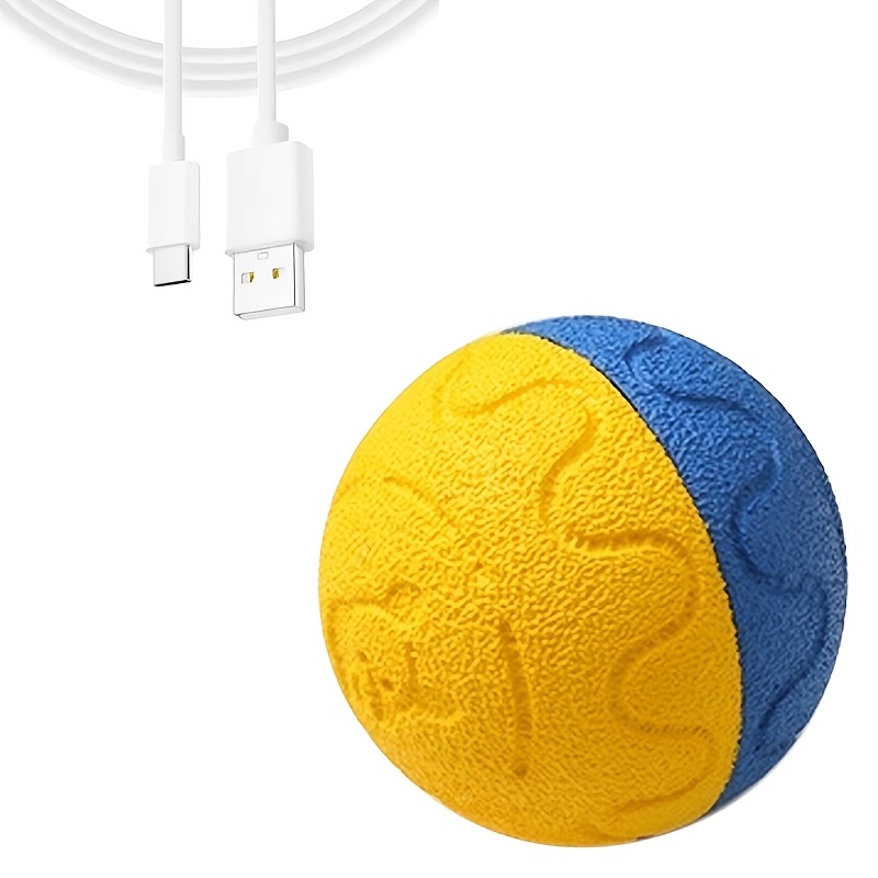 TEMU 1pc Ball That Moves, Spins, And Jumps Automatically, Activated , Usb Rechargeable, Made Of Chew-resistant Eva Material, A For Small To