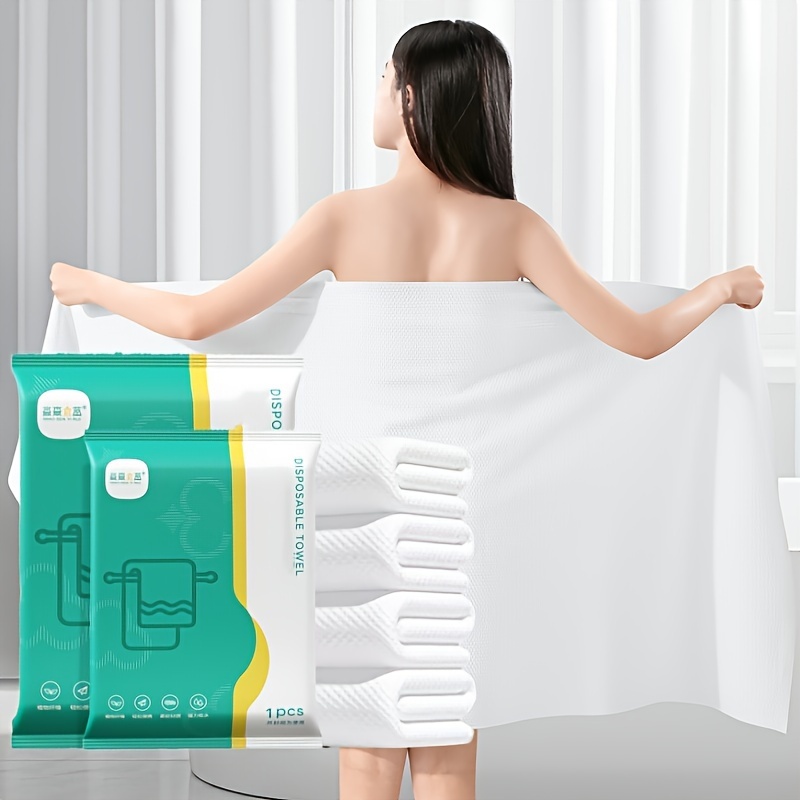 

3pcs Luxury Disposable Towel Set: Large, Thick, & Soft - Ideal For Travel, Gym & Outdoor, Individually Wrapped