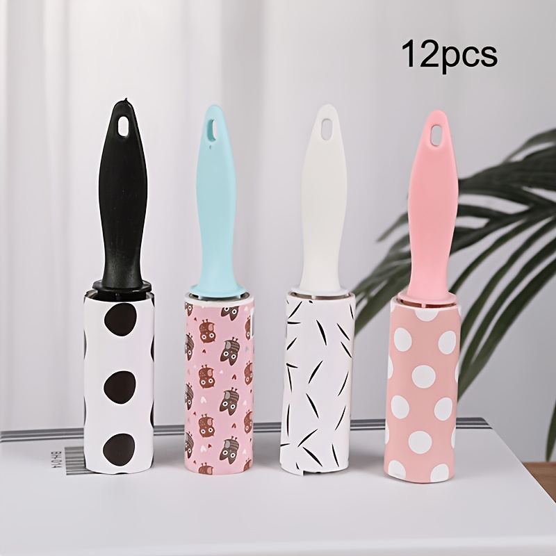 TEMU 12-pack Mini Portable Pet Hair Remover Roller For Clothing, Travel-sized For Furniture, Car Seats, And Gift Bags- No Power Required Pet Hair