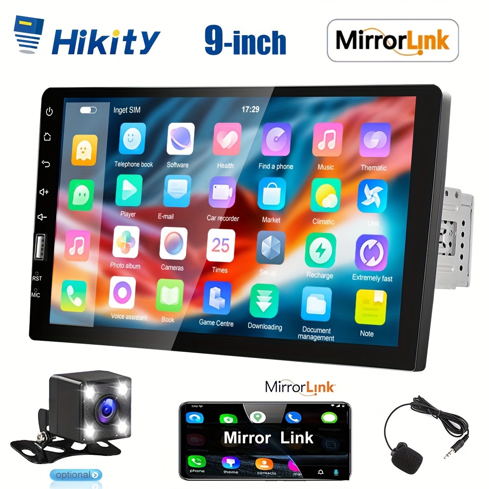 

Hikity 1 Din Mp5 Player 9-inch Hd Touch Screen Car Radio 1din Auto Audio Usb Tf Card For Universal Autoradio Multimedia Player+rear View Camera (optional)