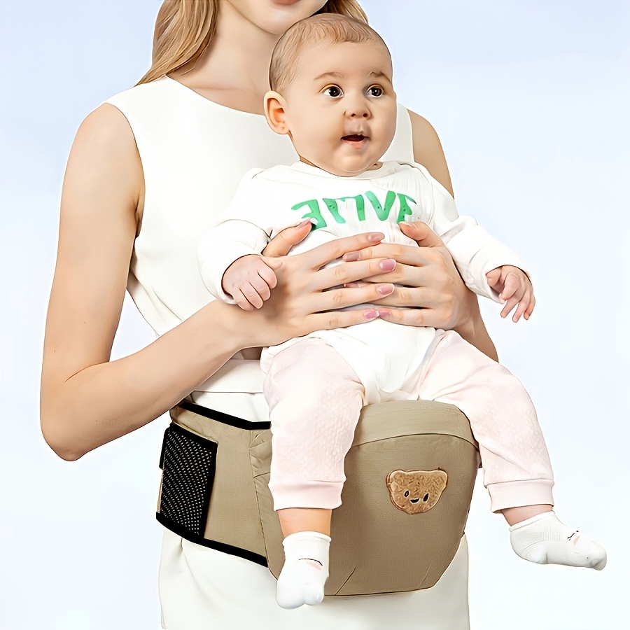 TEMU 1pc Baby Waist Seat, A Lightweight And Portable Multi-functional Infant Seat For . Suitable For Babies Aged 0-36 Months, It Features Storage