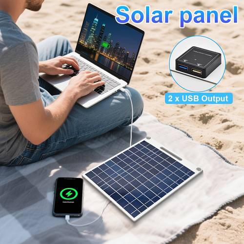 1 stück notstrom-solarpanel- gerät, tragbare solar-powerbank - wiederaufladbar für outdoor- notfallgebrauch - mit usb- anschluss - sicherer -stabilisator batterie gerät für powerbank, handys, outdoor-camping, heimgebrauch - tragbares solarpanel | leichtes solarpanel- gerät