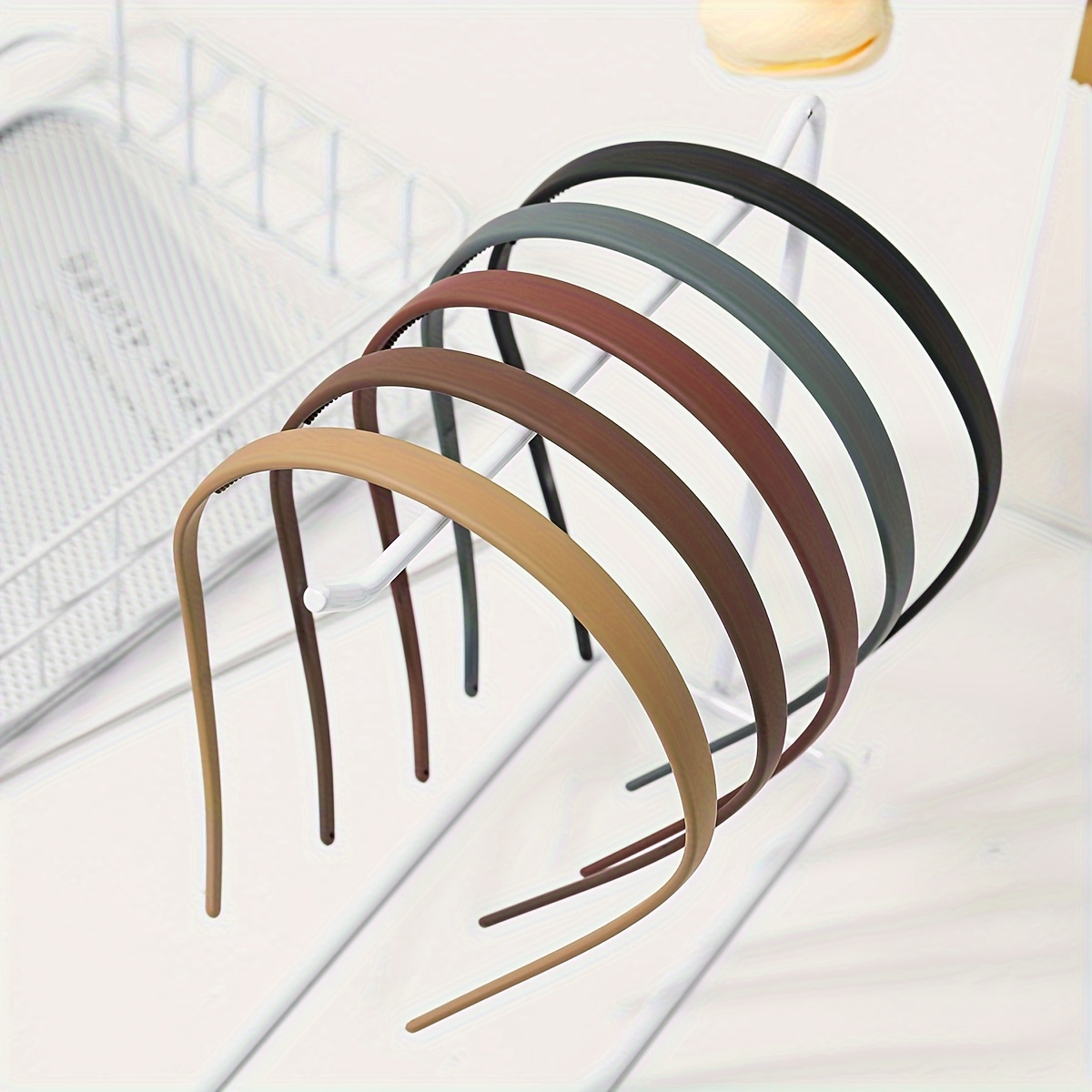 5pcs Women's Anti-slip Plastic Frosted All-match Thin Hairband