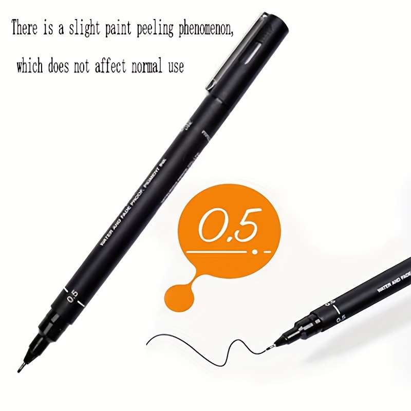 TEMU Drawing Pens With 6 Different Nib Sizes, Featuring Technology, In Black Ink