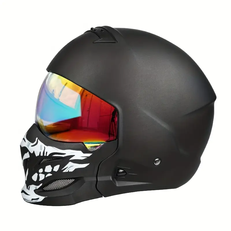 full face motorcycle helmet removable jaw ILM Open 3/4 Half for Dirt Bike Moped ATV UTV Motocross Cruiser Scooter DOT Model 726X (Matte Black,M) : Automotive JQF Gear Full Face Motorcycle