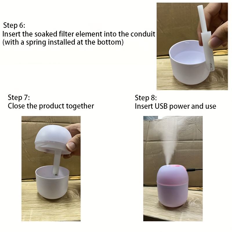 AromaCare USB Facial Steamer Humidifier with Ultrasonic Mist, Intelligent Power-Off, Strong Atomization, Delicate Spray for Dry & Oily Skin, Bedroom, Living Room, Desk, Car - Valentine'S Day, Mother'S Day Gift