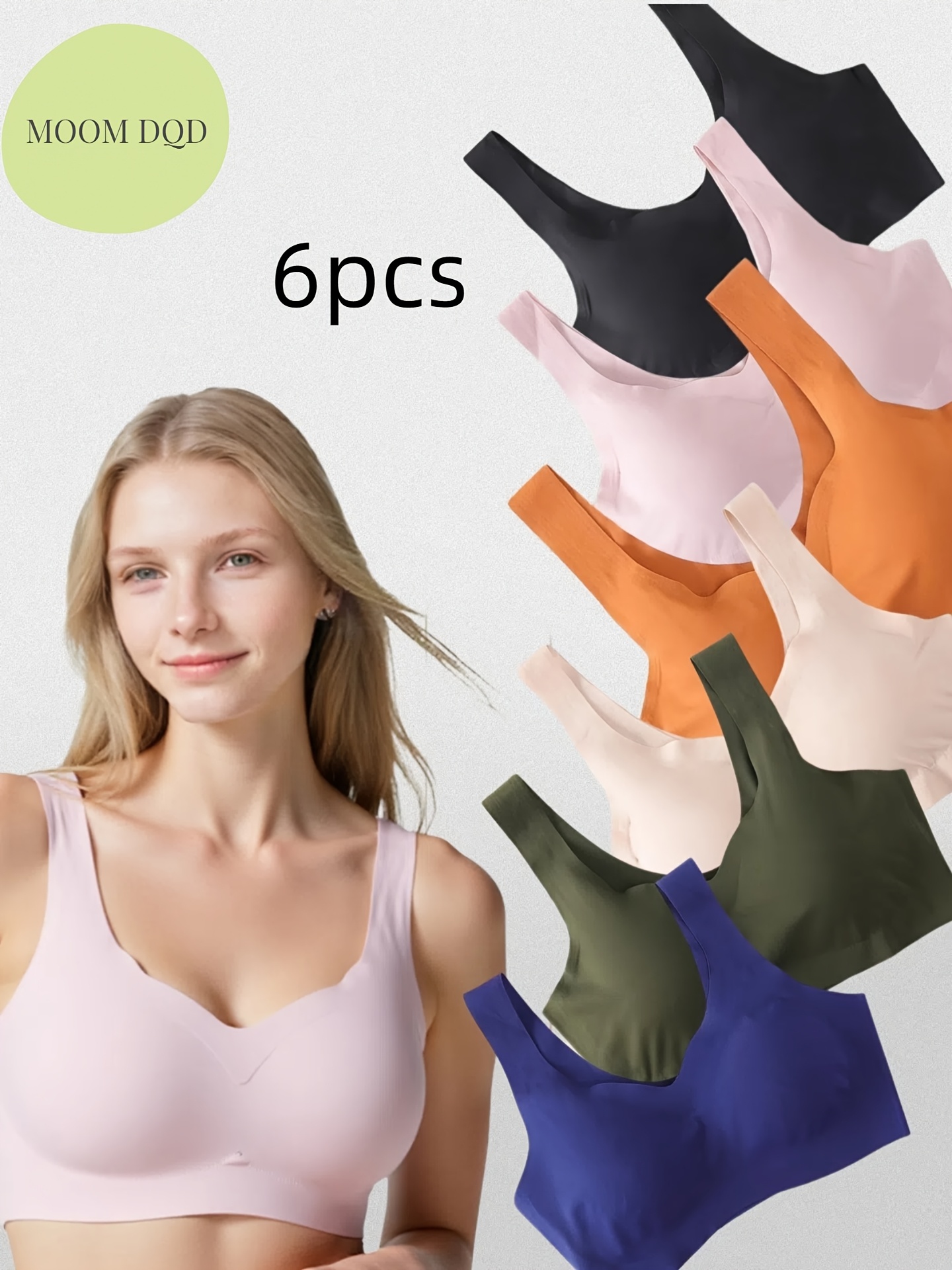 6 pack large size seamless underwear without steel ring beautiful back sports breathable anti sagging sleeping vest style gathered womens bra suitable for leisure and   Product details 0
