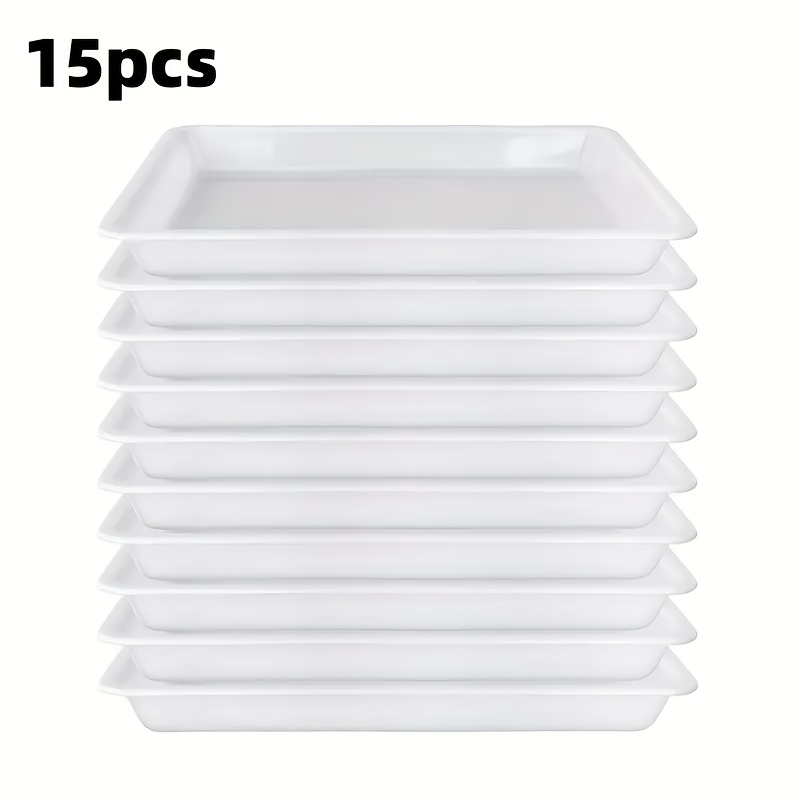 

15pcs Plastic Art Trays, , Shatterproof, Reusable, Lightweight, Easy To Clean, For Home, Outdoor, Crafts, Parties, Accessories, Holidays - Jewelry Making Tools