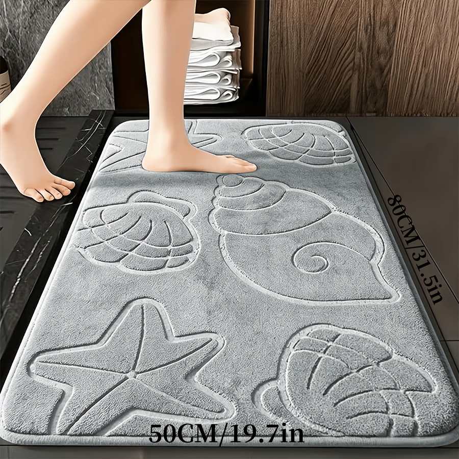 TEMU 1 tapis de bain à séchage rapide en mousse à de , tapis de sol antidérapant et confortable, adapté pour , de bain, à coucher, - , motif de d' de