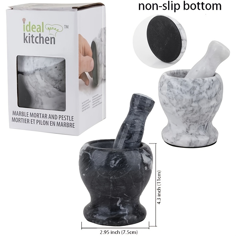 TEMU Mortar Set, Manual Plastic Garlic Grinder Spices Herbs Mortar Set Grinding Bowl Kitchen Seasoning Spice Tools Gift Set2025