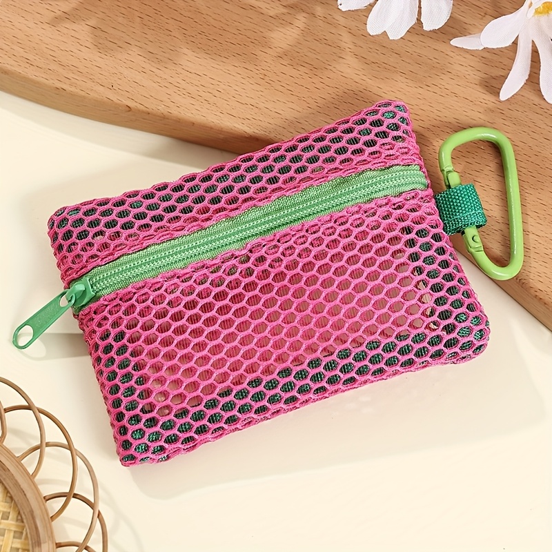 Transparent Mesh Bag Makeup Bag Fashionable And Portable Square Black Mesh Bag Toiletry Storage Bag