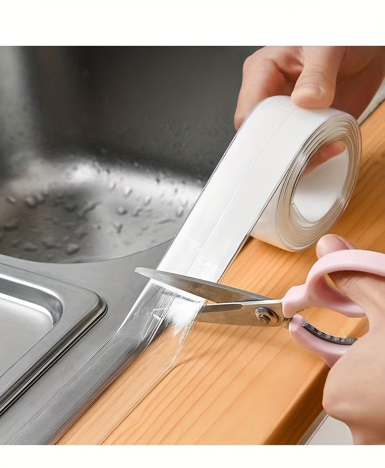 Transparent Self adhesive Caulk Strip Waterproof Mold Mildew Temu