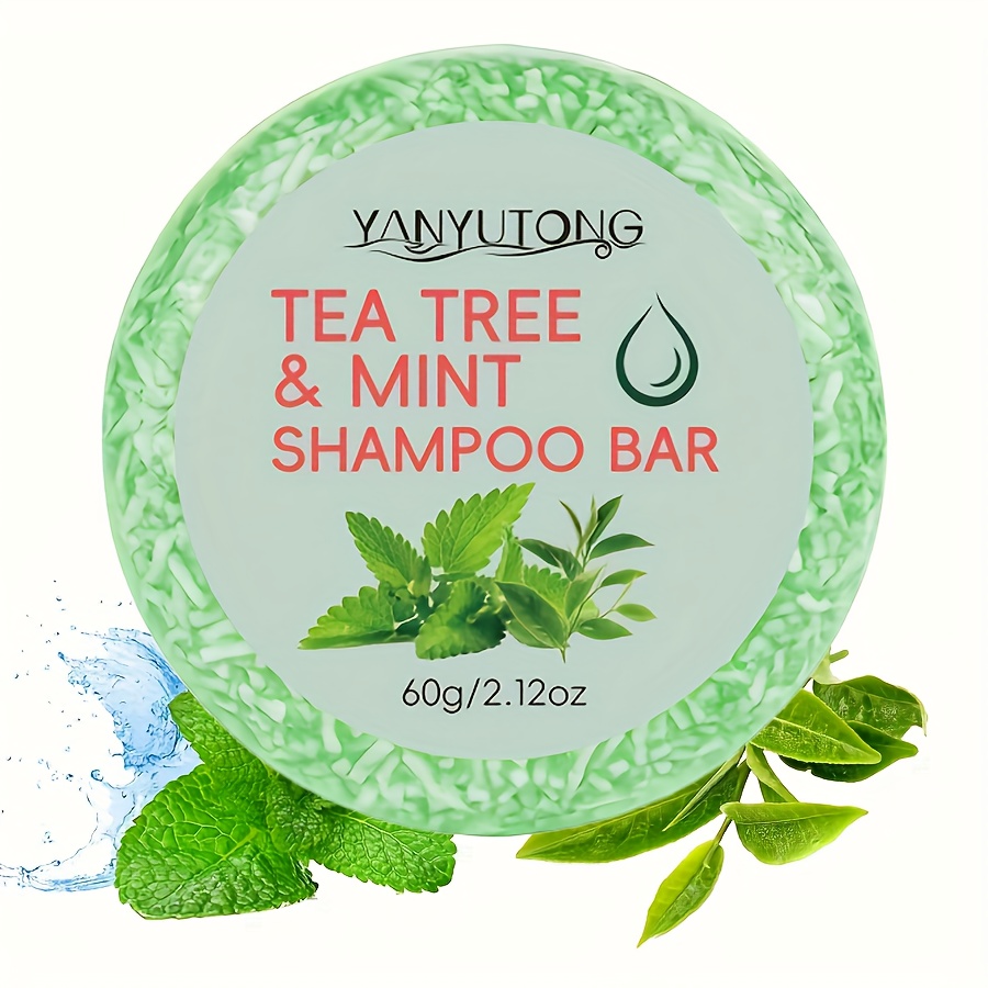 Image of 60g Mint Shampoo Soap Cleanses Hair, Enhances , Travel Essentials, Dry Shampoo Stick, Hair Care Essential Oil