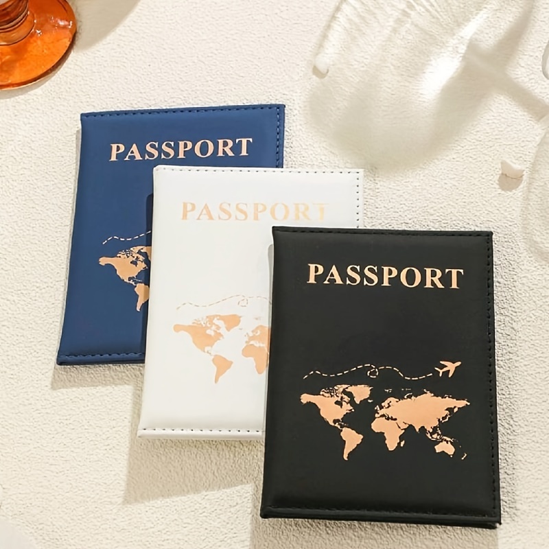 

3pcs Passport Cover, Lightweight Faux Leather Passport Holder, Perfect For Traveling