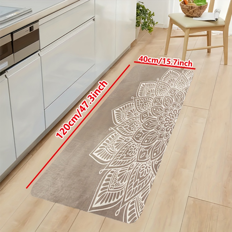 TEMU 1 tapis de cuisine et antidérapant lavable, avec un design antidérapant, adapté aux sols, aux portes, aux salons, aux buanderies et aux de bain,