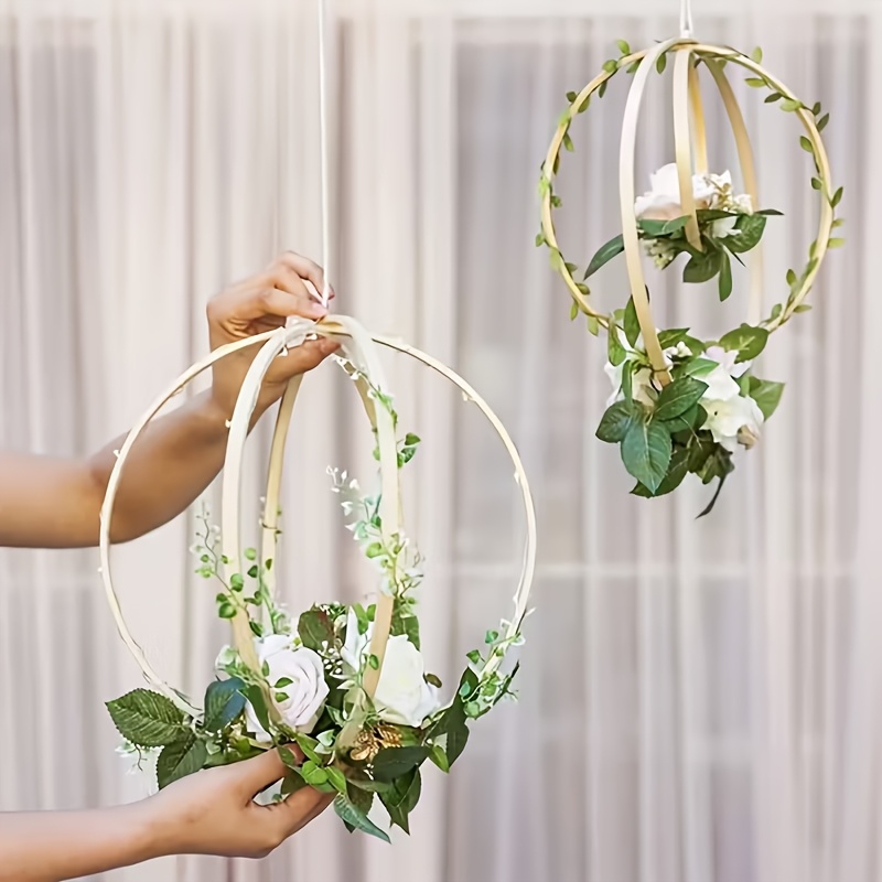 4 stck holz bambus blumenkranz bastelset diy blumenkranz - Temu Austria
