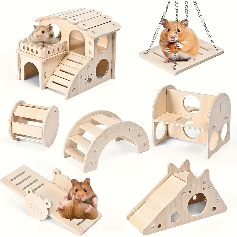 7-Piece Hamster Toy Set for Fun and Exercise