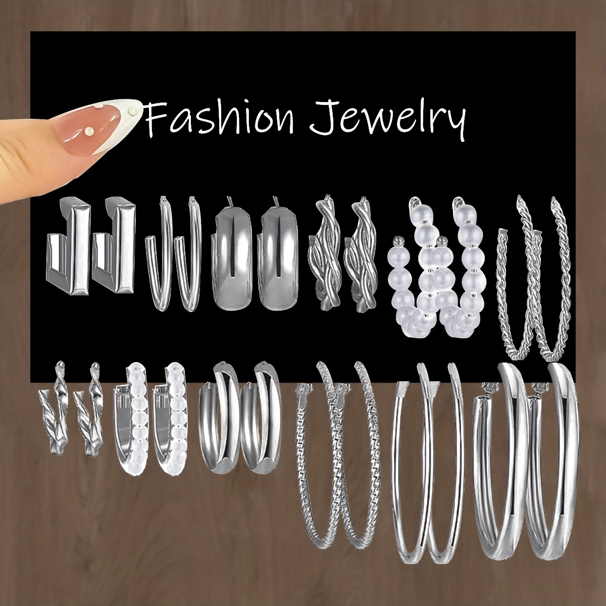 E-shop 12er-Set Vintage Mode Minimalistische Mehrfachelemente Unregelmäßige Geometrische Breite Twist Creolen für Damen, Urlaubs- Date-Geschenk,