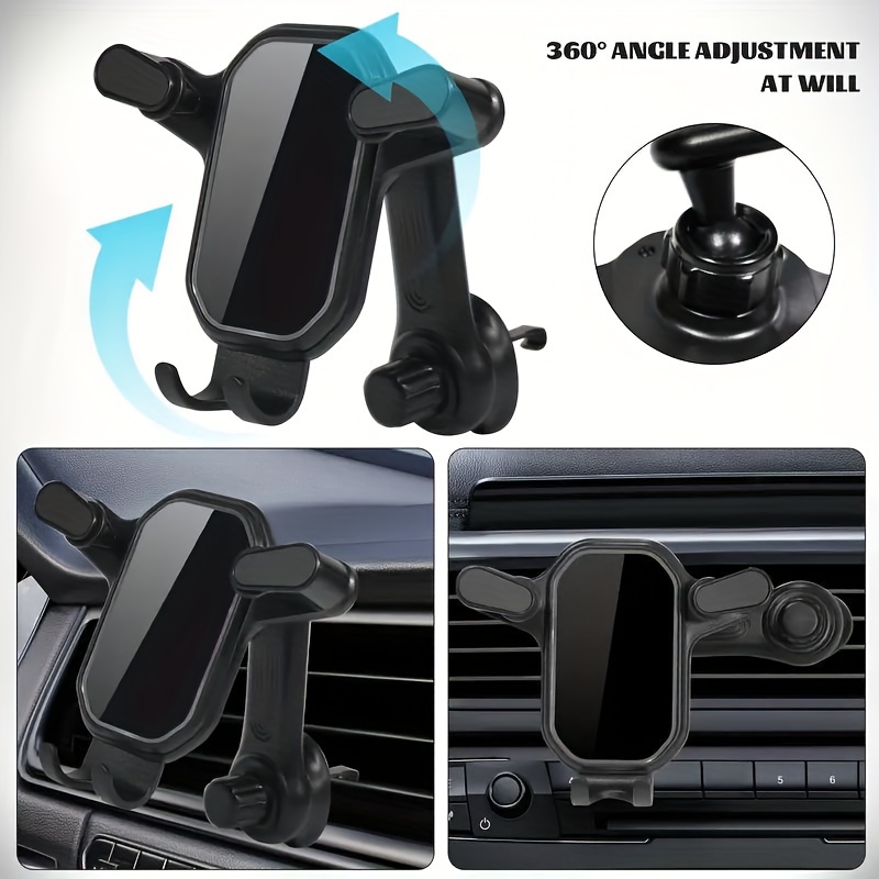 

Car Phone Mount - Adjustable Clip-on Holder For Iphone & For Android, Waterproof Abs Material, Hexagonal Design