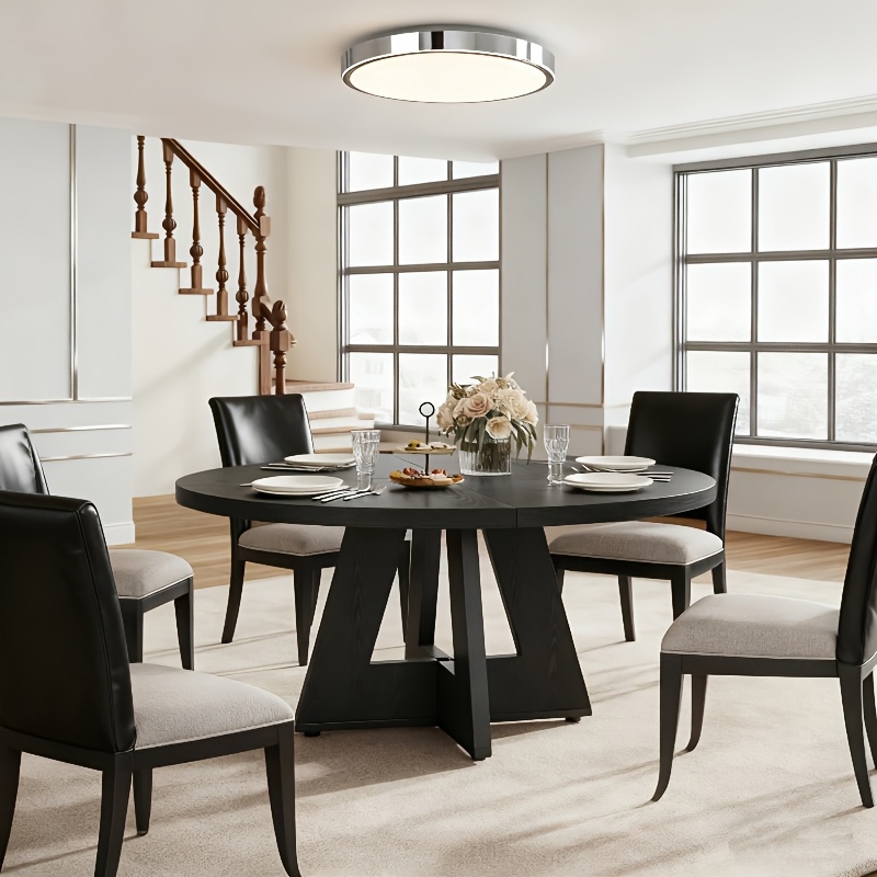 reliable 47 Inch Farmhouse Dining Table, Rustic Round Dinner Table for 4, Ideal for Home Dining Room And Living Room, Offering A Countrified Touch to Your Decor 13 reliable 47 Inch Farmhouse Dining Table, Rustic Round Dinner Table for 4, Ideal for Home Dining Room And Living Room, Offering A Countrified Touch to Your Decor - Image 13