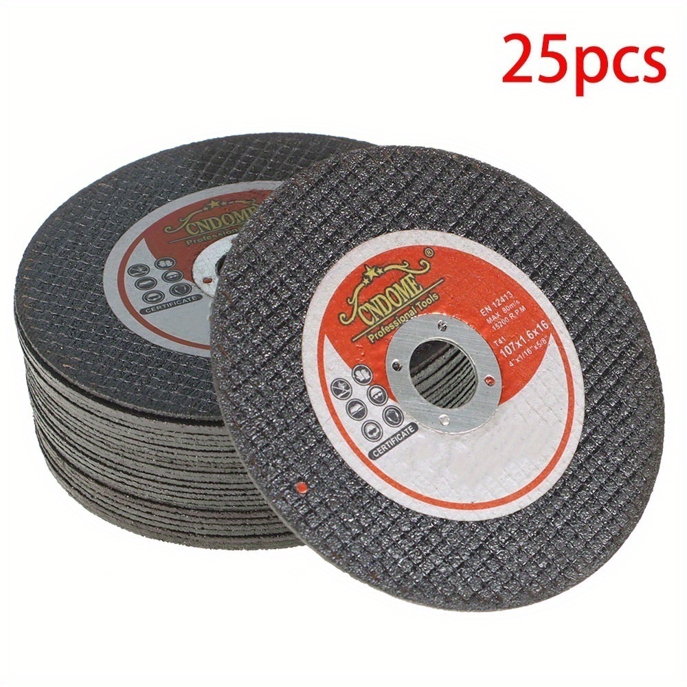 TEMU 25pcs Cut Off Wheels 4 Inch X 1/ 16 Inch X 5/ 8 Inch Cutting Wheels Fit For Cutting Stainless Steel And Metals