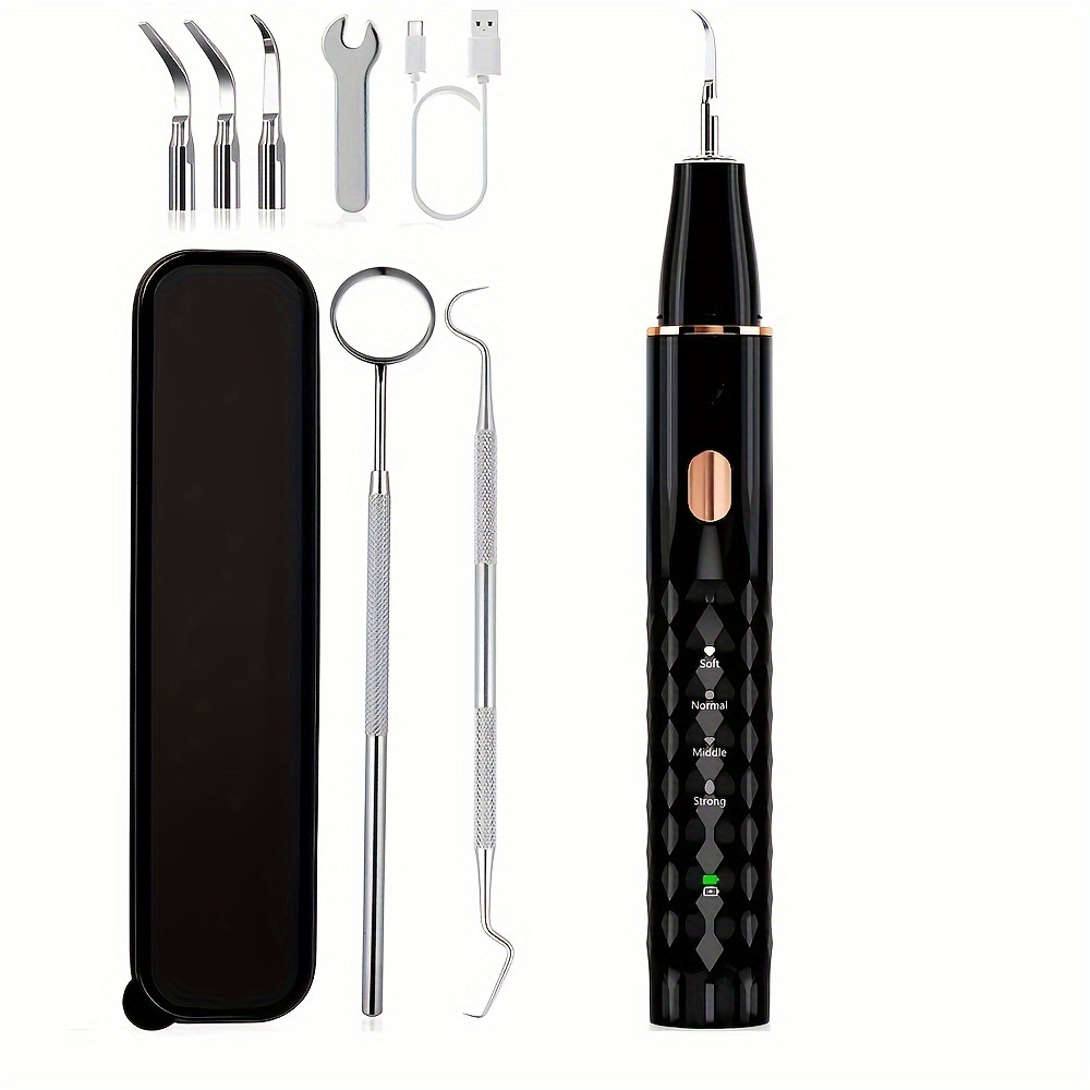 

Teeth Cleaning Kit - Led Light Dental Calculus Remover With Rechargeable Lithium Battery, Usb Charging, And Advanced Plaque/tartar Removal Technology For A Deeper Clean