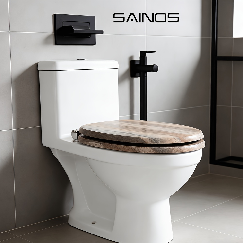 Sainos Wc Seat With Soft Close, Mdf , Stable Quality, Toilet Lid Toilet Seat