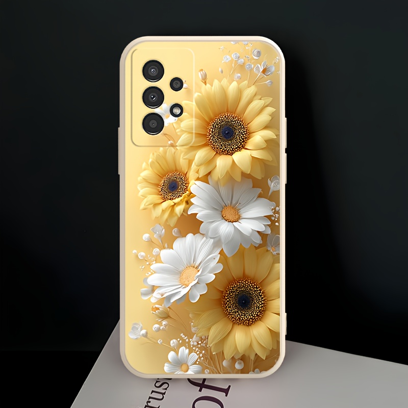 TEMU Coque de téléphone - Marguerite Imprimé Frais et Nouveau Coque de téléphone pour Samsung Galaxy S25 Edge S24 S23 S21 FE S22 A56 A55 A54 A53 A52S