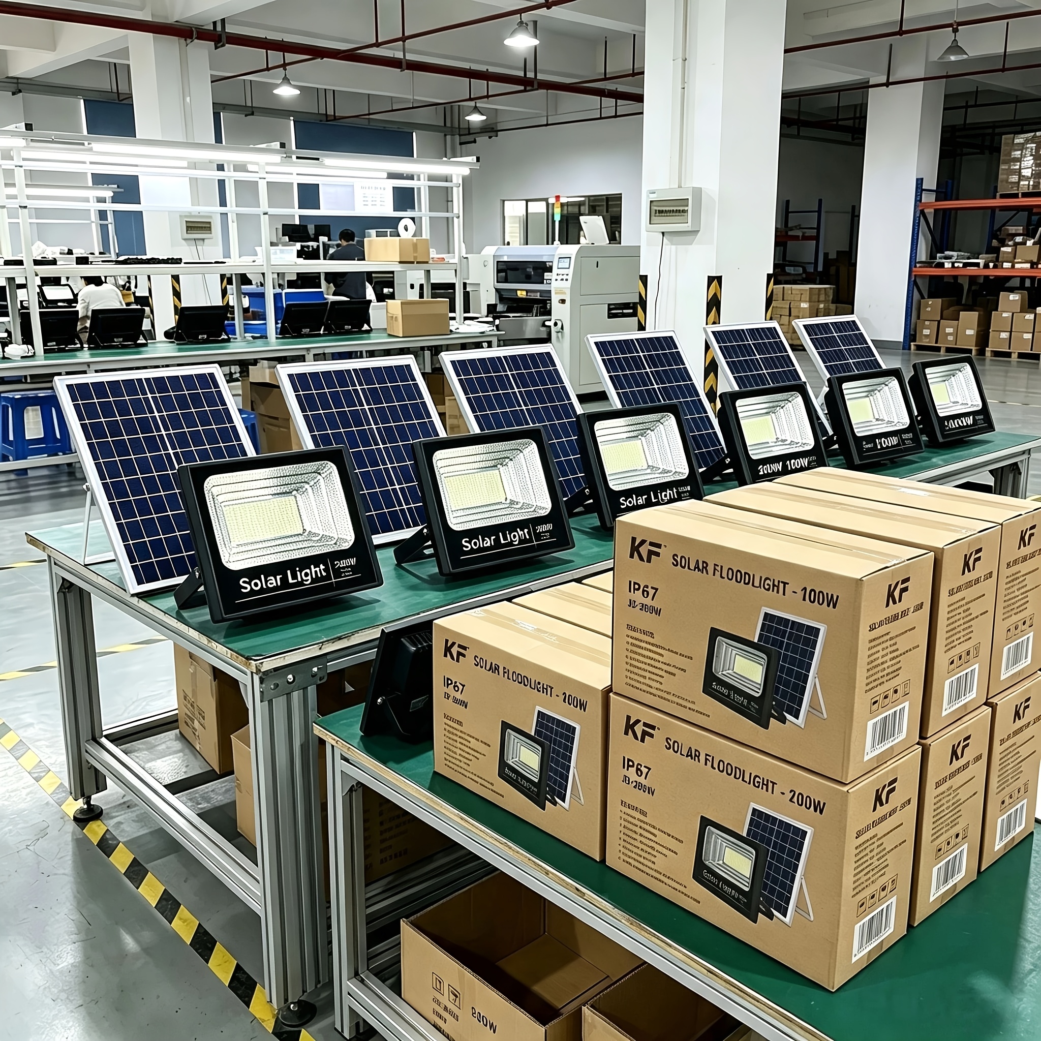 100w led split solar flood   of 4 outdoor solar security light with remote control separated solar panel garden courtyard garage lighting
