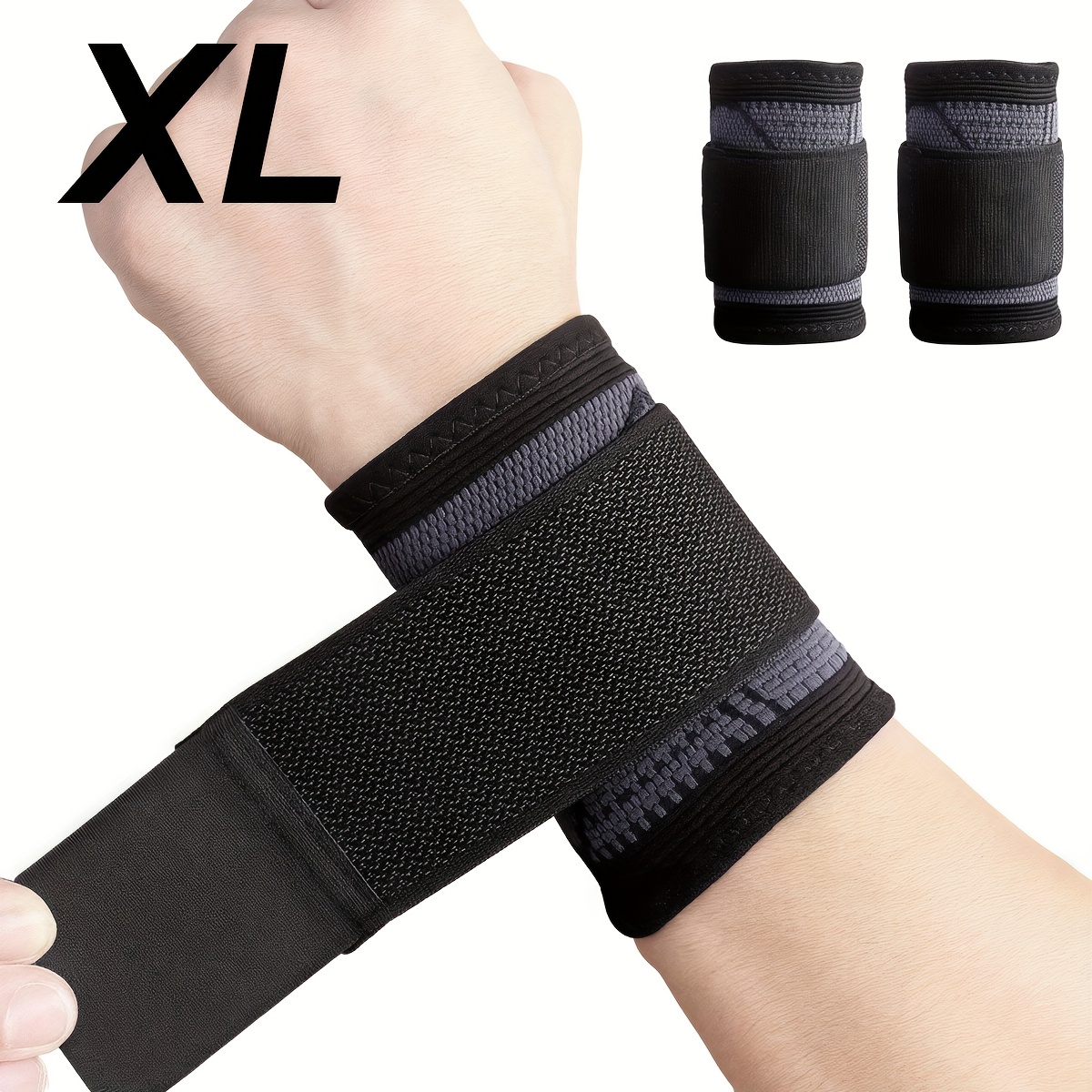 2pcs Adjustable Wrist Compression Strap & Wrist Brace For Fitness, Weightlifting, Wrist Care - Sport Wristband Wrist Support For