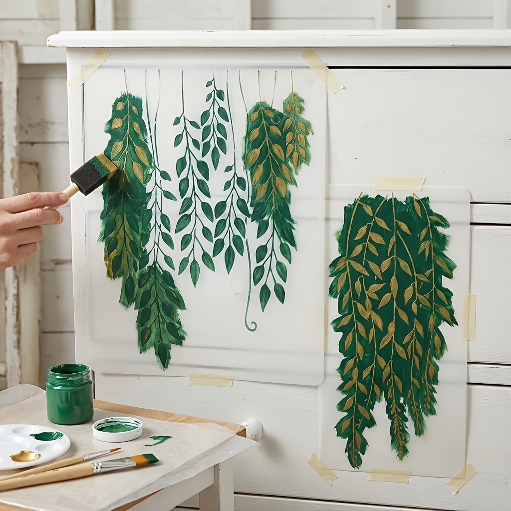 2pcs Vine Stencils for Wall Painting and DIY Crafts