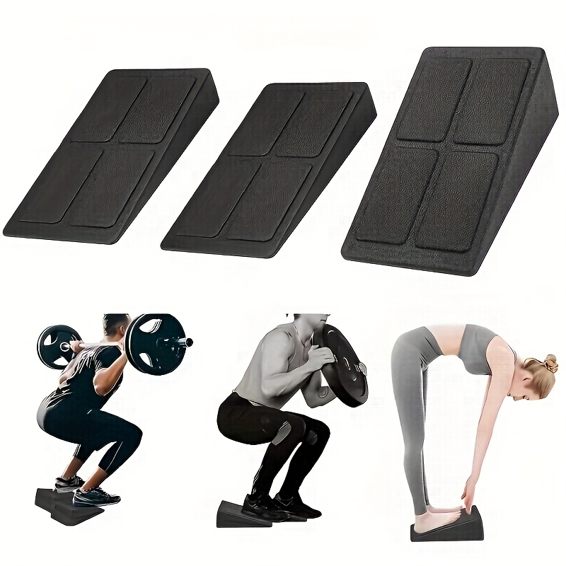 TEMU 3pcs Set Epp Yoga Fitness Stretching Boards Adjustable Squat Leg Training Incline Platforms In Grey, And Mixed Colors, Without Battery