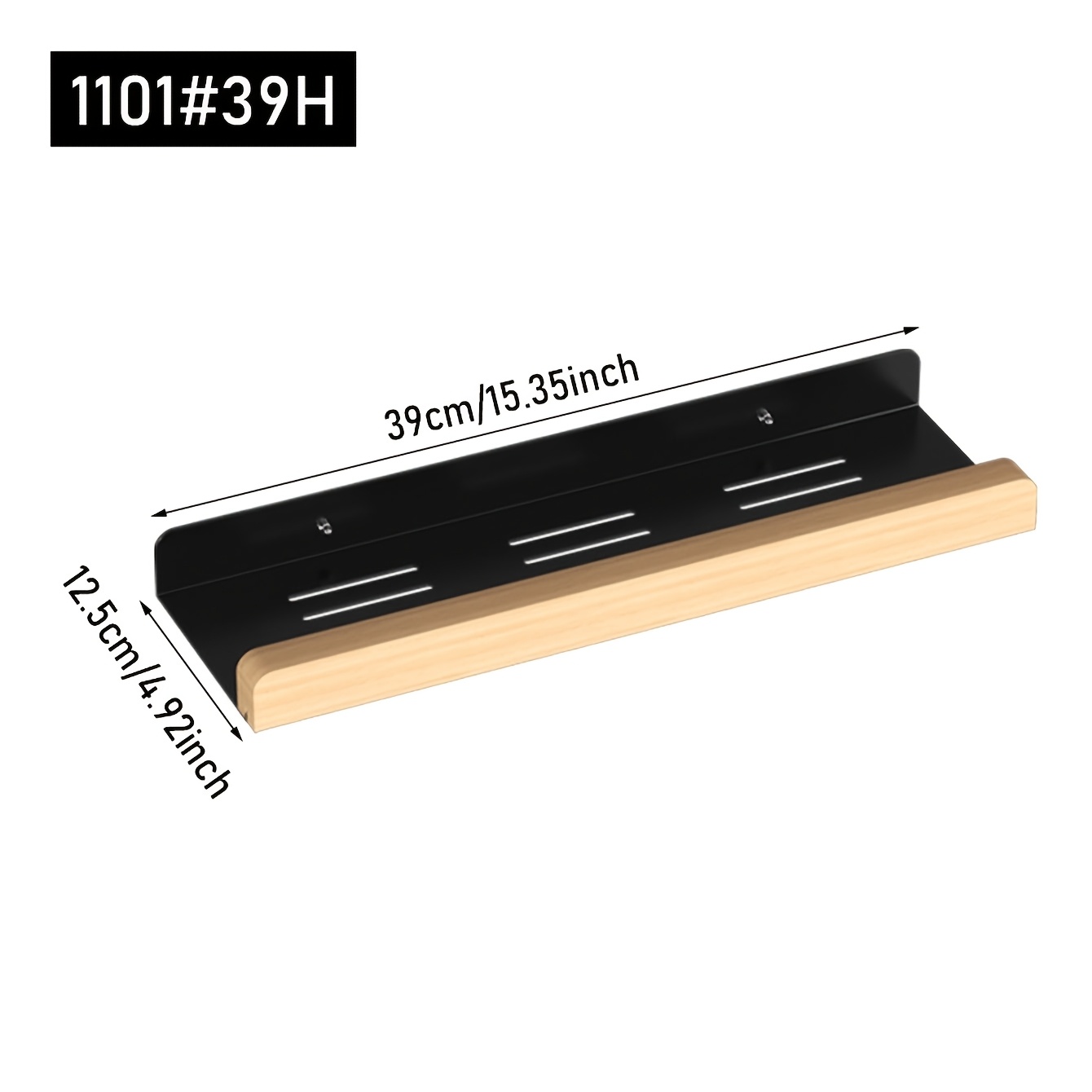 TEMU 1pc Bathroom Shelf, No Drilling Required Wall Hanging Rack For Makeup And Shower Supplies Organization - Space Saving Storage For Home And