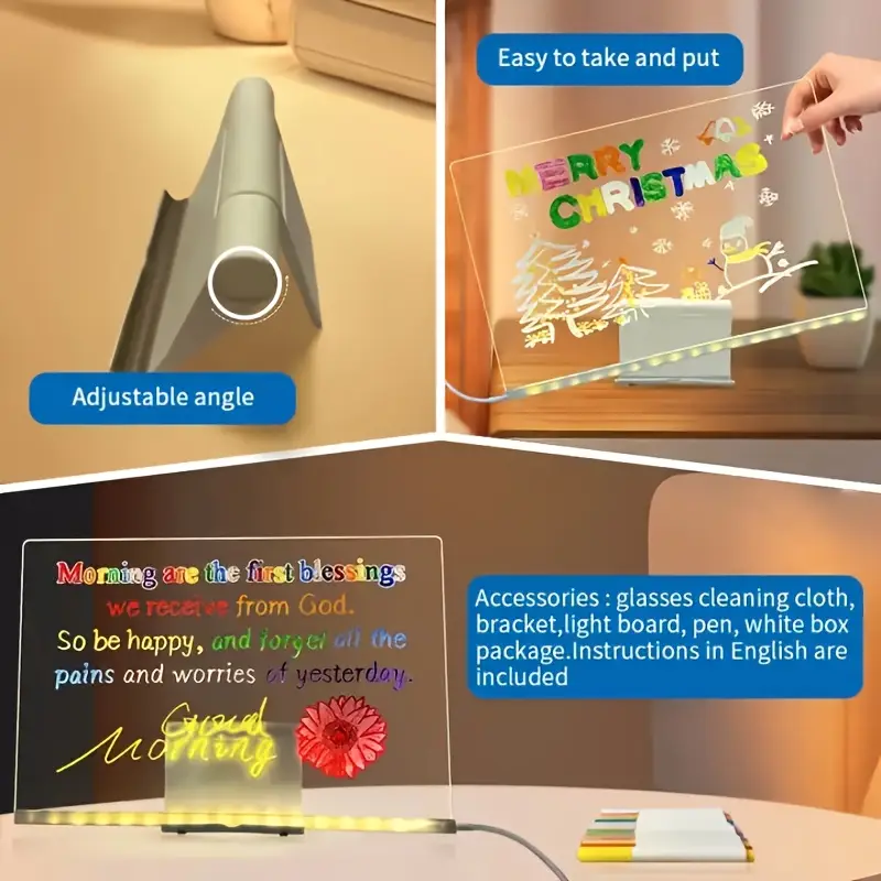 interactive glow in the dark whiteboard with warm color led lighting usb powered space themed art display for young artists drawing writing and creative whiteboard creative play display durable construction Product details 5