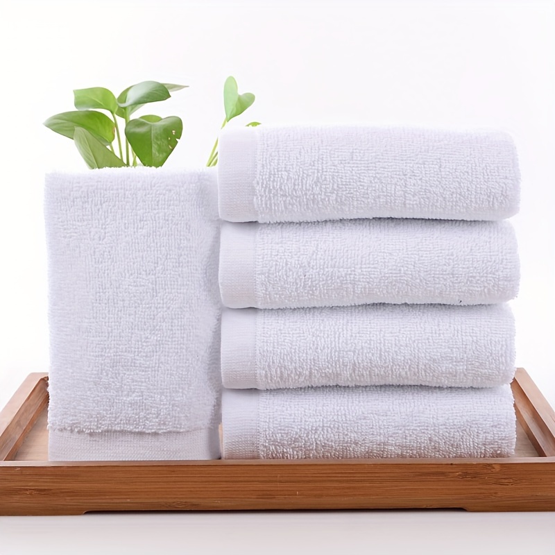 Set di 3 asciugamani bianchi in puro cotone
