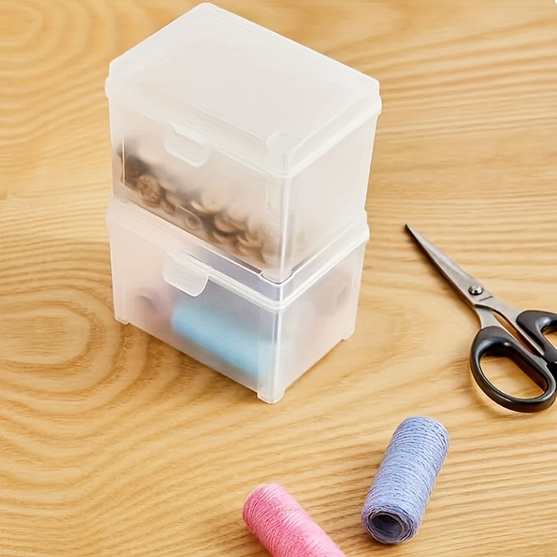Set De 3 Cajas De Cartas Con Tapa Transparente – Organizador De Plástico Para Tarjetas, Dados, Monedas Y Pequeños Objetos, Tamaño Compacto