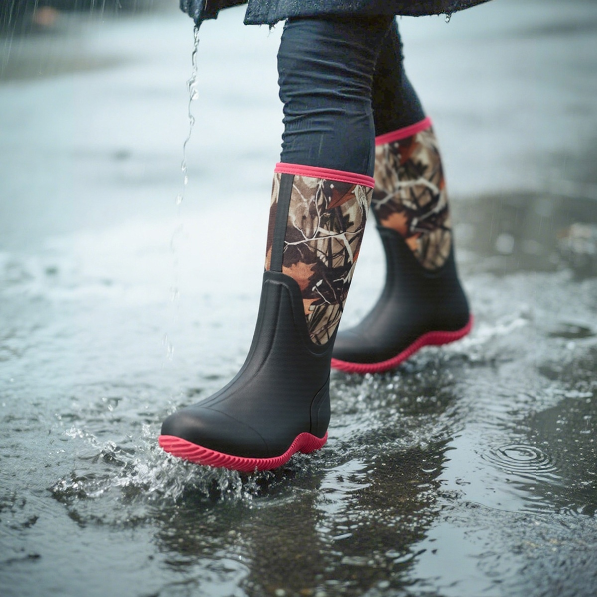 Zapatos Botas Altas Neopreno Mujer Botas Lluvia Mujer Botas