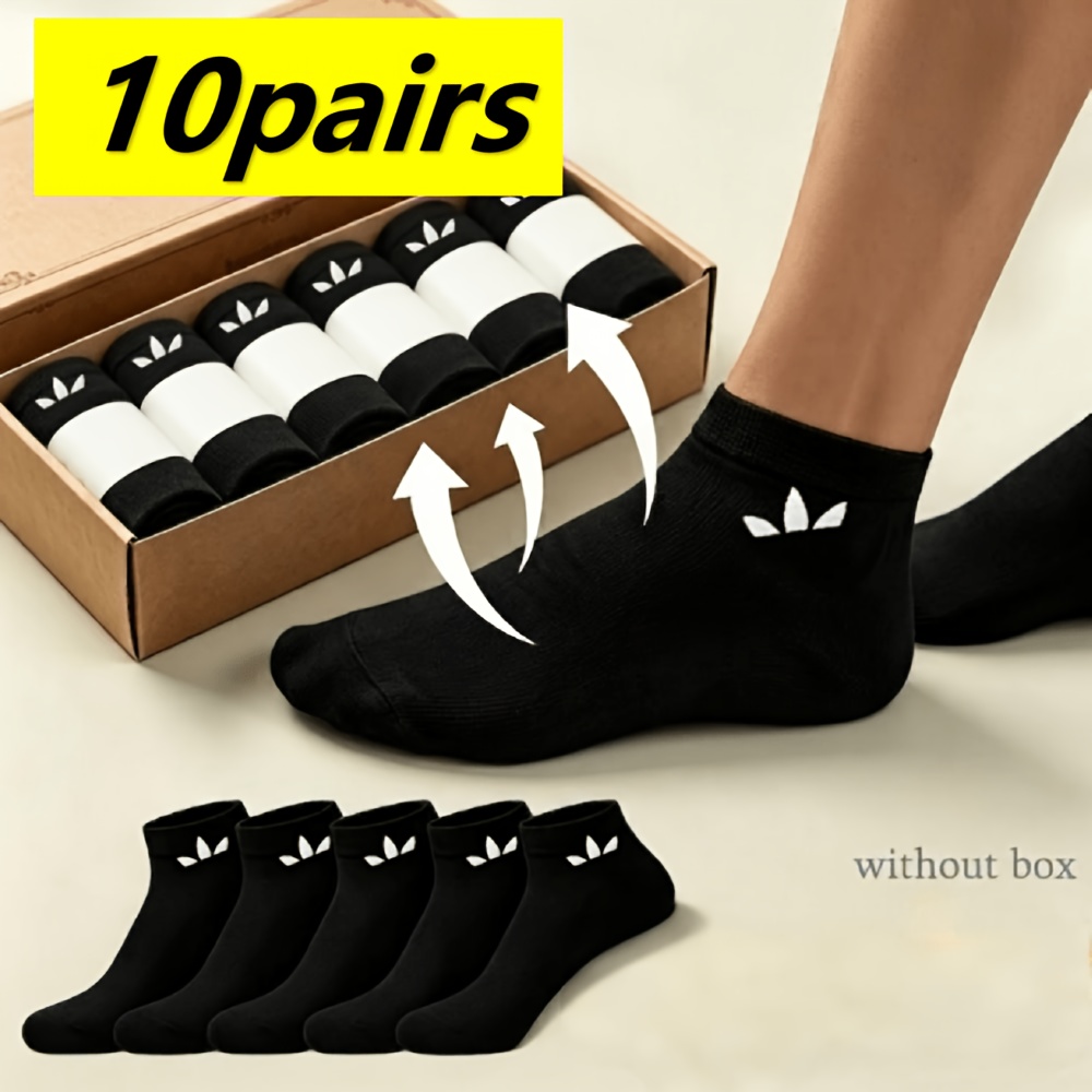 TEMU 10 Pairs Of Breathable Unisex Socks – Lightweight Travel Essential, / Socks, Moisture-wicking Seamless Design Solid Color Casual Sports Socks,