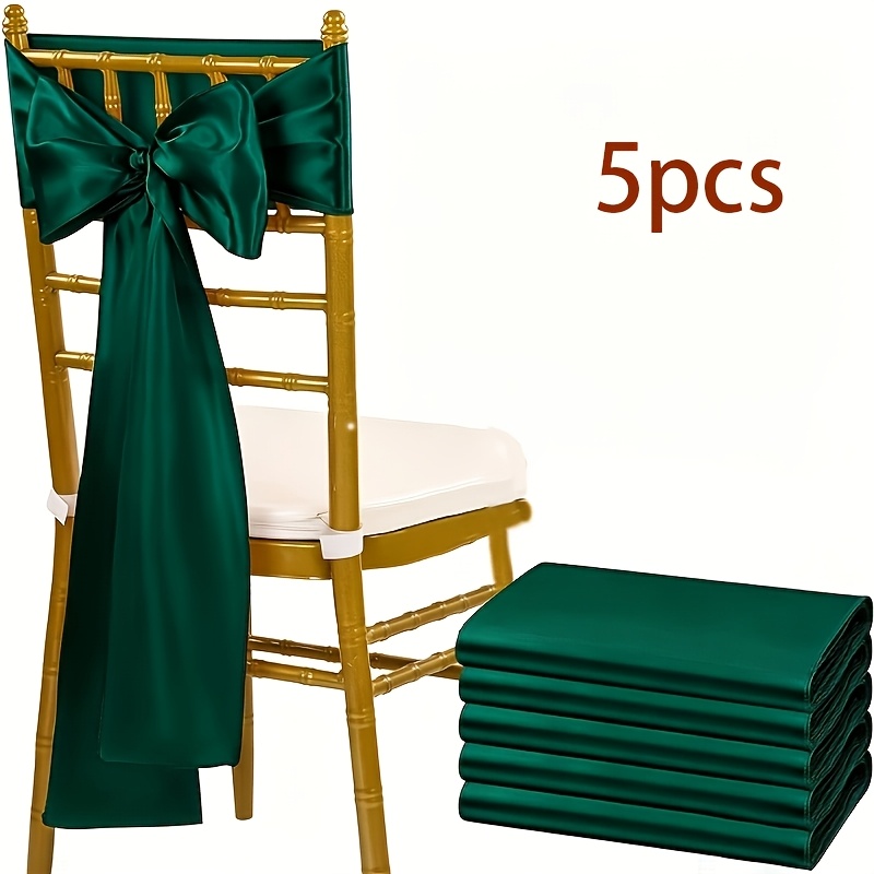5pcs Of Green Chair Decorations