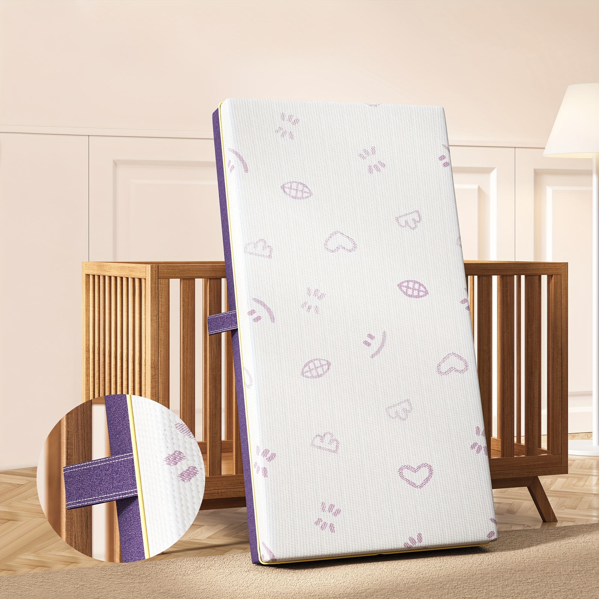 52 27 crib mattress baby washable zipper cover suitable Temu