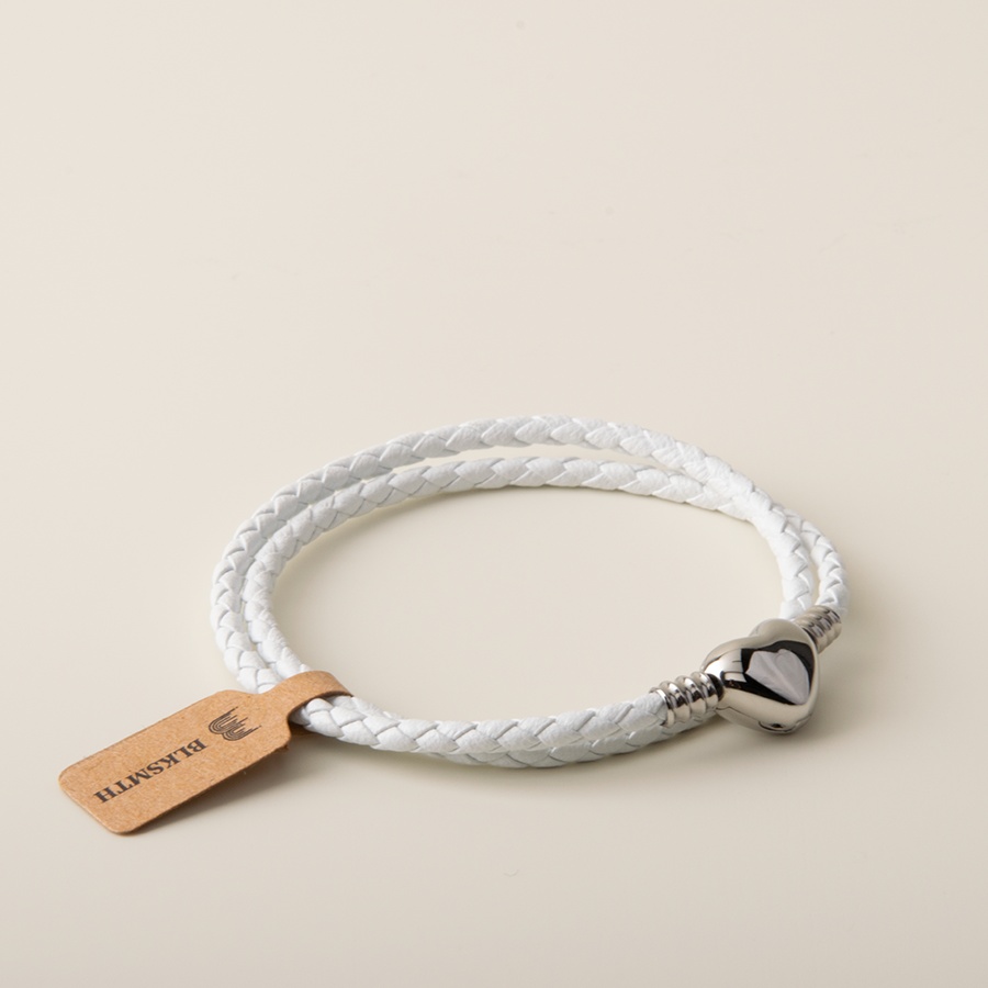 Blksmth Pear-shaped Double Disc White Leather