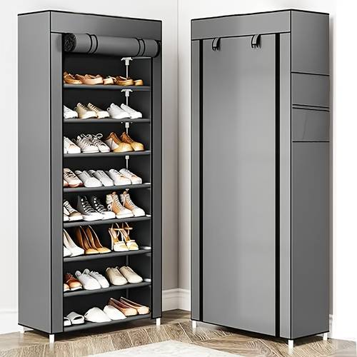 dustproof shoe racks with 6 8 10 layers suitable for large capacity storage boxes home and organization durable metal frame and non woven fabric shelves vertical storage rack dust cover feature shoe cabinet