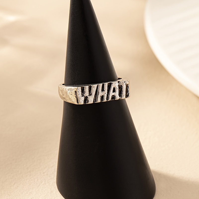 Western Trade Letter Ring Korean Fashion Individual Trendy All-match Jewelry Ring Jewelry Wholesale